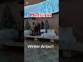 Winter airport in Helsinki, Finland(핀란드 헬싱키의 겨울철 공항)