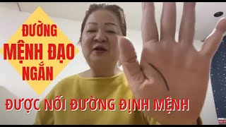 TỬ VI XEM CHỈ TAY Người Có Đường Mệnh Đạo Ngắn Được Nối Dài Bởi Đường Định Mệnh