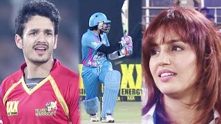 Akhil Akkineni Trying Hard To Restrict Mumbai Heroes Against Telugu Warriors   Tough Cricket Match