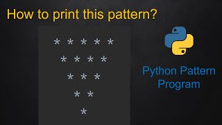 2 Python Pattern Program - Reverse Triangle without using any pre-define method using While loop