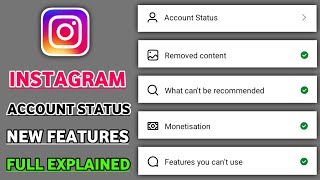 instagram account status new update | how to check instagram account status 2023  | removed connect