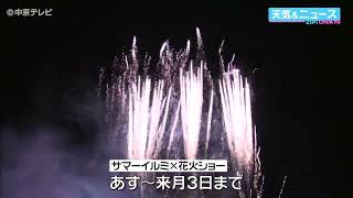 デンパーク｢サマーイルミ×花火ショー｣報道機関向けに一足早く公開　愛知・安城市