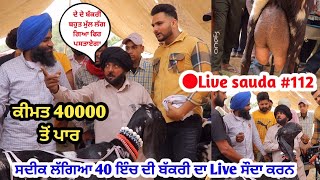 ਸਦੀਕ ਸੌਦਾ ਕਰਨ ਵੇਲੇ ਸਵਾਦ ਲਿਆ ਦਿੰਦਾ - mitthu sadeek Live sauda 112 goat farming @ILTILANATV