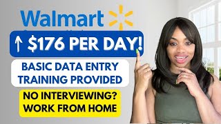 😱$176 Per Day! Easy Walmart Work From Home Job *Basic Data Entry Skills*  WITH NO INTERVIEWS?