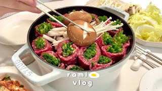 (sub)Newlywed vlog vlog | Home-cooked meals ✨ / rice paper dishes (beef chives, tteokbokki)