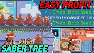 HARVESTING SABER TREES [EZ PROFIT] OMG│Growtopia