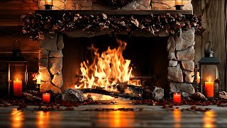 Cozy Fireplace with Burning Logs and Crackling Fire Sounds for Sleep and Stress Relief