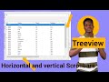 Treeview with Vertical and Horizontal Scrollbars | Python Tkinter GUI