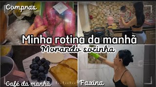 “MORANDO SOZINHA EM SÃO PAULO”! Rotina da manhã/ compras de mercado/treinos/ faxina no banheiro!🏠✨