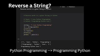 How to reverse a string in Python? | Explained in Hindi