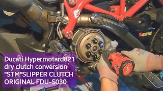 Ducati hypermotard 821,2014 #STM 6 Spring Dry clutch conversion.