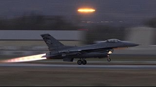 Powerful F-16 Afterburner Takeoff