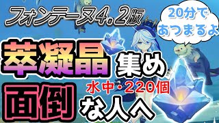 【フォンテーヌ鉱石】めんどくさがりな人の為の萃凝晶ルート作りました【20分で220個】