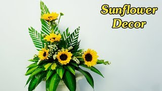 SUNFLOWER BASIC Flower Arrangement for Altar beautiful|Eps 173