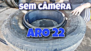 Como montar a roda 22 sem câmara com pneu 295