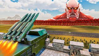 LAST HUMANITY DEFENCE Againts ATTACK ON TITAN | Ultimate Epic Battle Simulator 2 UEBS 2