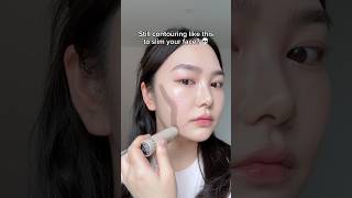 Face slimming contour hack #makeup #makeuptips #makeuphacks #contour #contouring #makeuptutorial