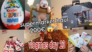 #vlogmas day 23 | #supermarket #haul 200€ 😱🛒 | mariaa_ria