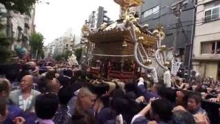 平成28年 鳥越神社   例大祭   本社千貫神輿  小島一 神輿 ﾊﾞﾄﾙ渡御。