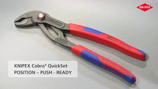 KNIPEX 87 22 250 Cobra® Quickset Water Pump Pliers Multi-Component 250mm - 50mm Capacity