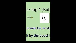 Learn SUB tag in HTML | A Beginner's Guide | Code Arena #subtag