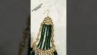 GOLD PLATED KUNDAN JHUMAR TIKKA PASSA