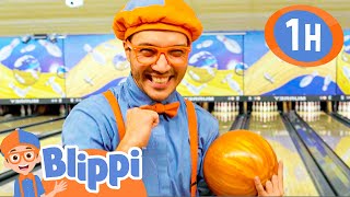 Blippi Learns How to Play Bowling at The Great Indoors! | 1 HOUR OF BLIPPI TOYS