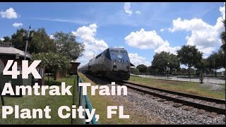 Amtrak train passes through Plant City, FL in 4K 60fps Ultra HD