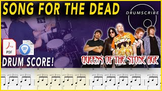 Song For The Dead - Queens of the Stone Age | DRUM SCORE Sheet Music Play-Along | DRUMSCRIBE