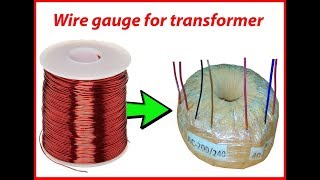 copper wire gauge for transformer