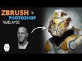 ZBrush to Photoshop Timelapse - 'Mech Helmet' Concept