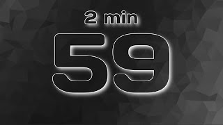 3 minute (180 second) Count Up Timer - Silent - Carbon grey polygon