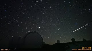 ハワイ・マウナケア星空ライブカメラ 2023年1月16日UTの流星ダイジェスト/Meteors over Maunakea, Hawaii, 16 Jan 2023 UT