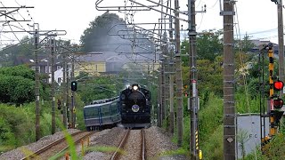 2023年9月9日　SLぐんまみなかみ　C61+12系客車　真正面から　サントリー先　 #sl #撮影地 #鉄道 #4k #japan #steam #蒸気機関車