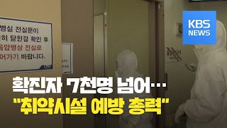 확진자 7천명 넘어…“취약시설 집단 감염 막는데 총력” / KBS뉴스(News)