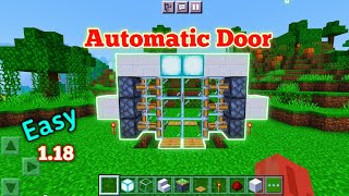 How to Make Simple Automatic Door In Minecraft !