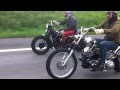 Harley Panhead and Flathead on the road