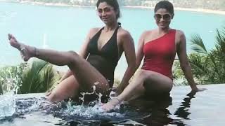 Shilpa Shetty And Shamitha Shetty Hot Legs