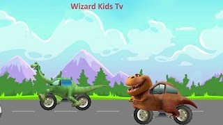 Dinosaur Monster Truck  chasing Video for kids - Wizard Kids TV