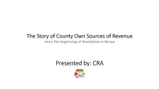 CRA - County Own Sources Revenue Report Highlights