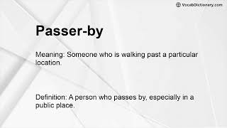 Passer-by Meaning