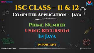Prime Number Using Recursion in Java | Step-by-Step Explanation 🚀