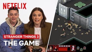 SPOILER ALERT | Cast Try Stranger Thing 3  Game for the First Time | Netflix