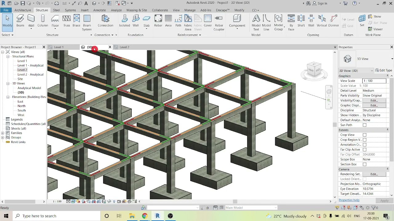 #75. Modeling In Revit Structure.| Part Of My Live Class | Revit ...