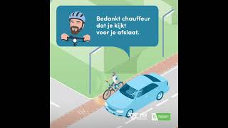 Fietsveilgheidscampagne: 'Bedankt chauffeur dat je kijkt voor je afslaat