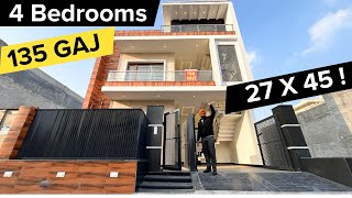 135 Gaj (27X45) 2floors 4 Bedroom House Design | Sector- 124 Mohali