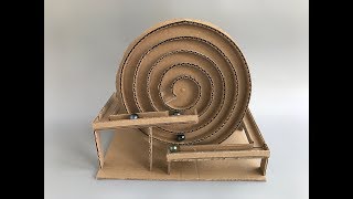 How to make spiral Marble Machine - cardboard toy