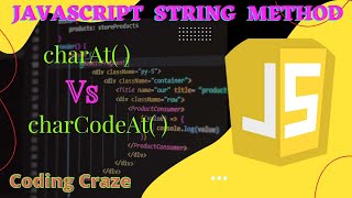 charAt( ) Vs charCodeAt( )method📚JavaScript string method #javascript @CodeWithHarry