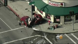 Deadly Pasadena Crash Sends Car Into Light Pole