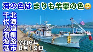 🌊海の色は「まりも羊羹の色」でした😁北海道釧路市千代ノ浦漁港を訪ねました🚗令和6年8月19日DJIOSMOACTION4で4K撮影